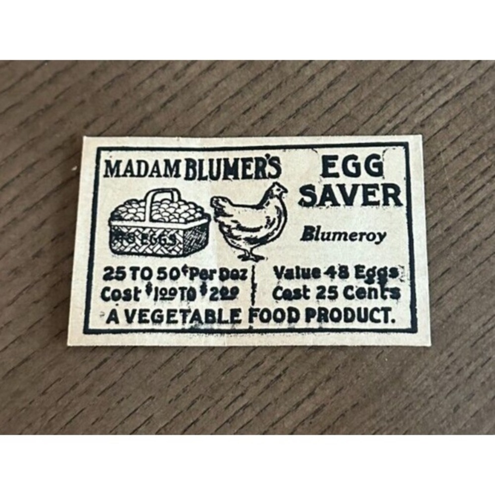 Madam Blumer's Egg Saver Package Envelope VTG Farm Food Advertising Ephemera